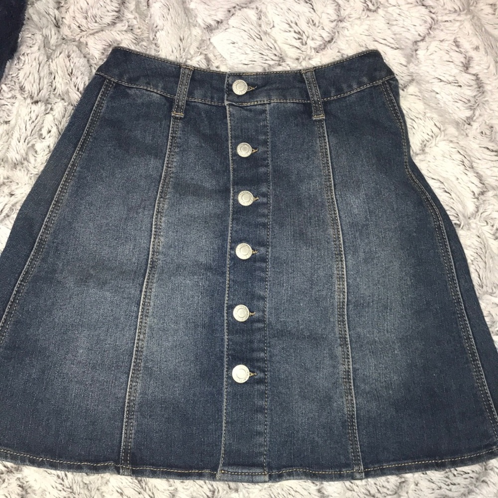 Button up jean skirt